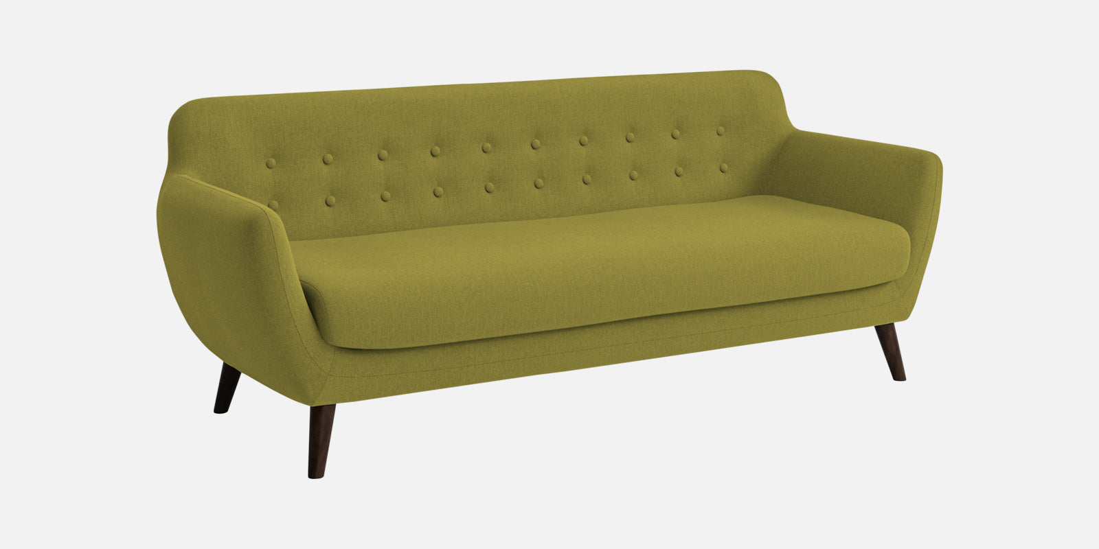 Goofy Fabric 3 Seater Sofa In Kelly Green Colour - Febonic Living