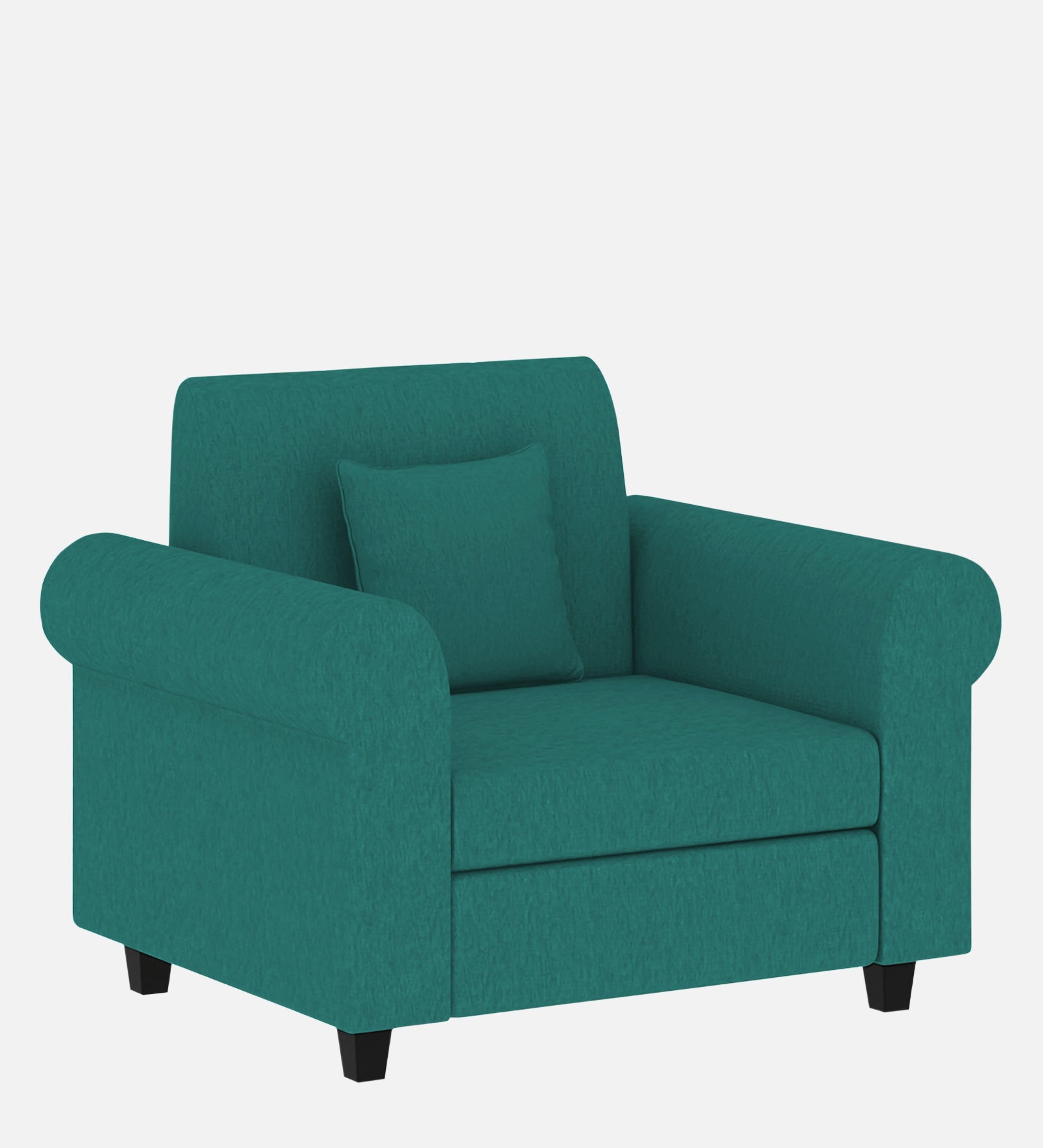 Derado Fabric 1 Seater Sofa In Sea Green Colour - Febonic Living