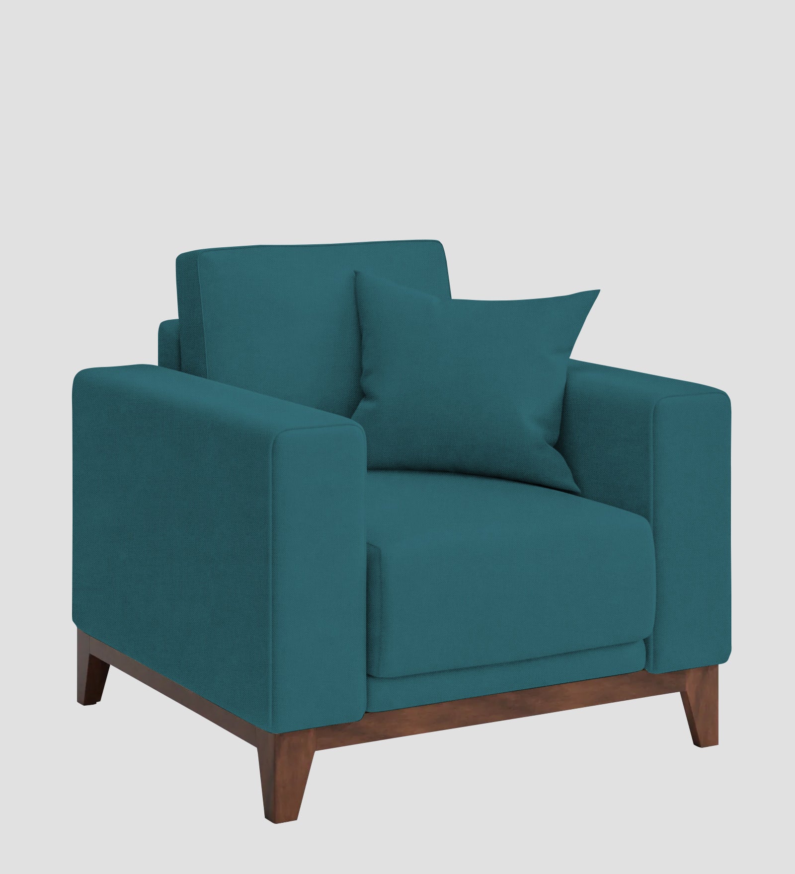 Luca Fabric 1 Seater Sofa In Water Blue Colour - Febonic Living