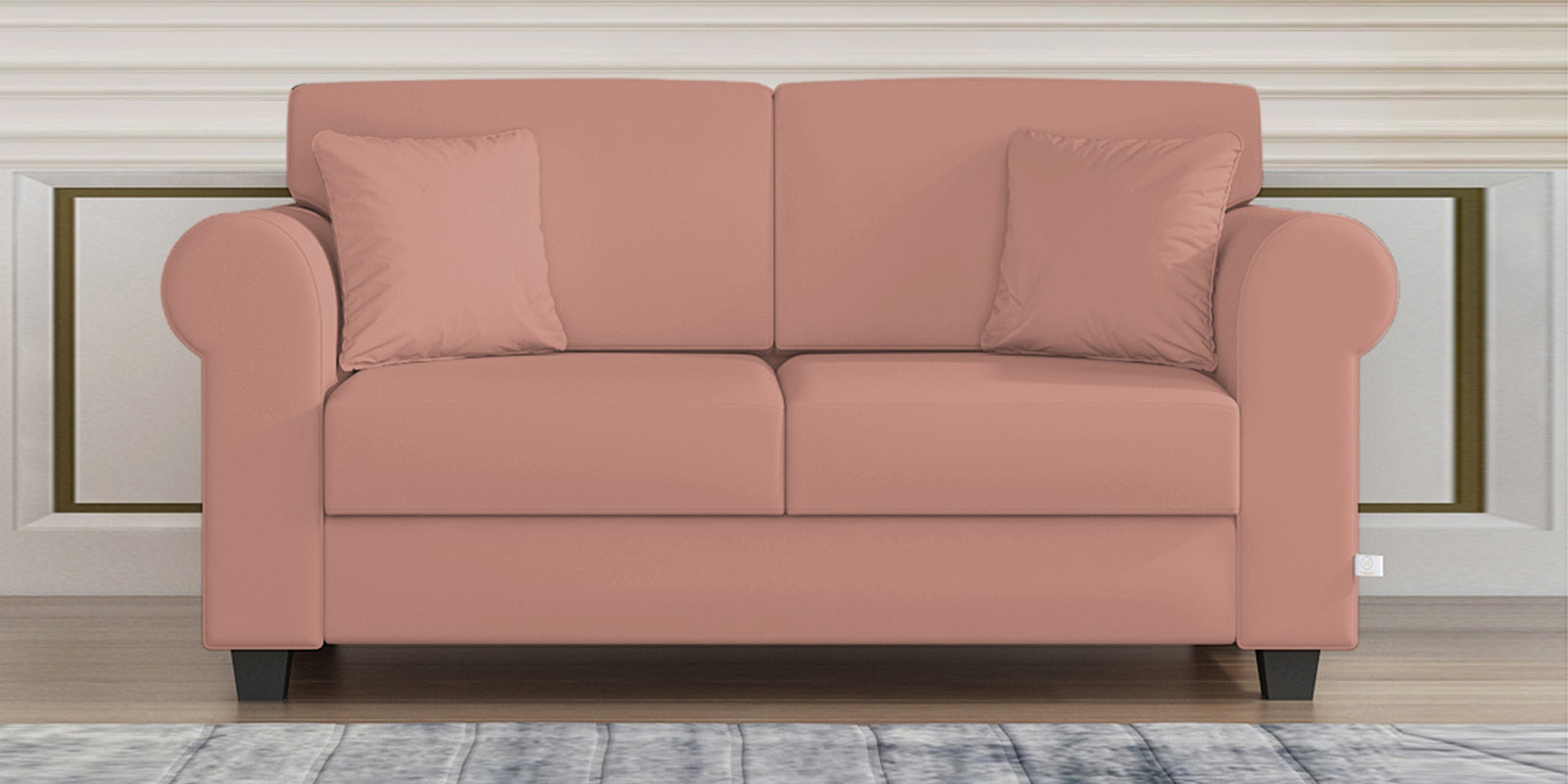 Numonk Velvet 2 Seater Sofa In Blush Pink Colour - Febonic Living