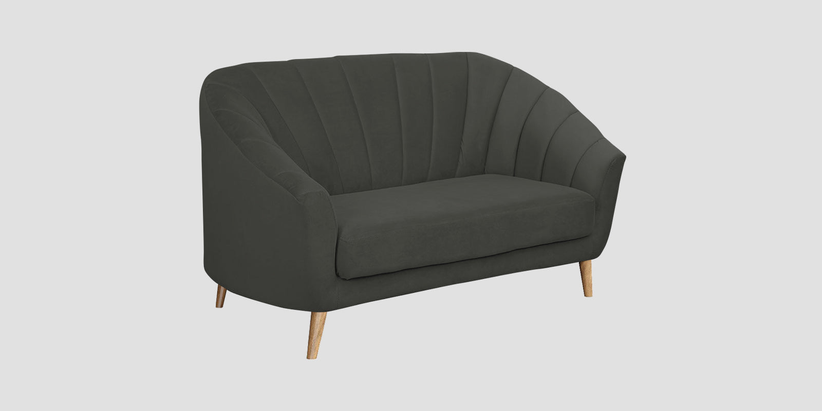 Kaylee Velvet 2 Seater Sofa In Hory Grey Colour - Febonic Living