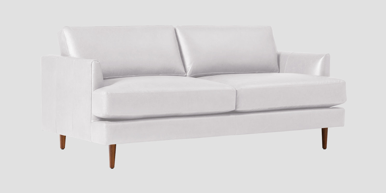 Sterio Leatherette 2 Seater Sofa In Cream White Colour - Febonic Living