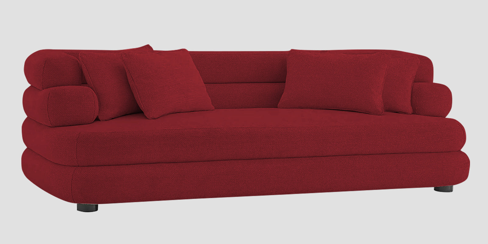 Wener Fabric 3 Seater Sofa In Chilli Red Colour - Febonic Living