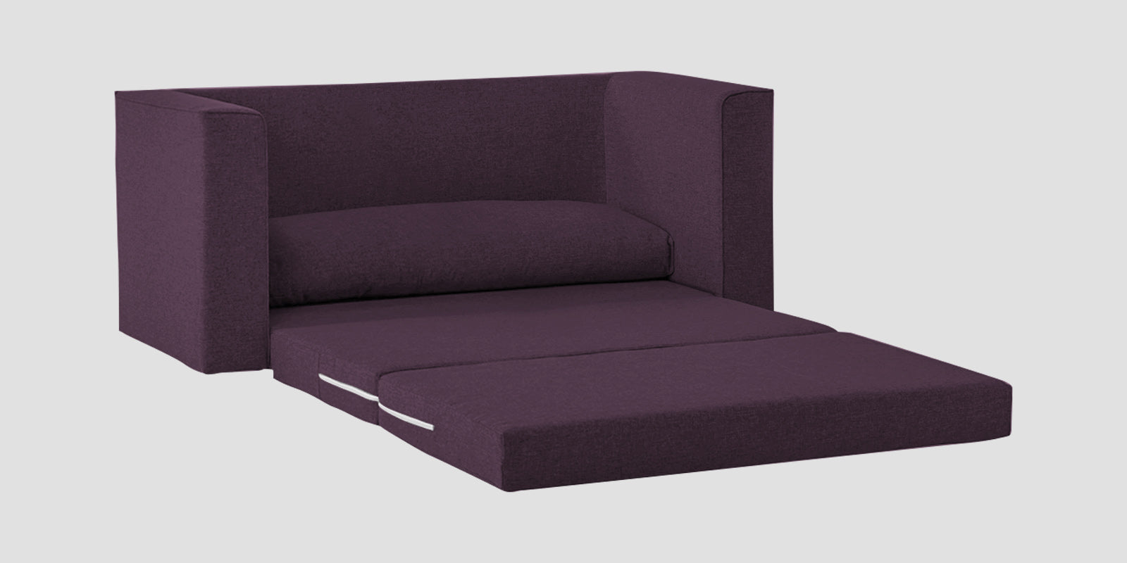Kenia Fabric 3 Seater Foldable Sofa Cum Bed In Greek Purple Colour - Febonic Living