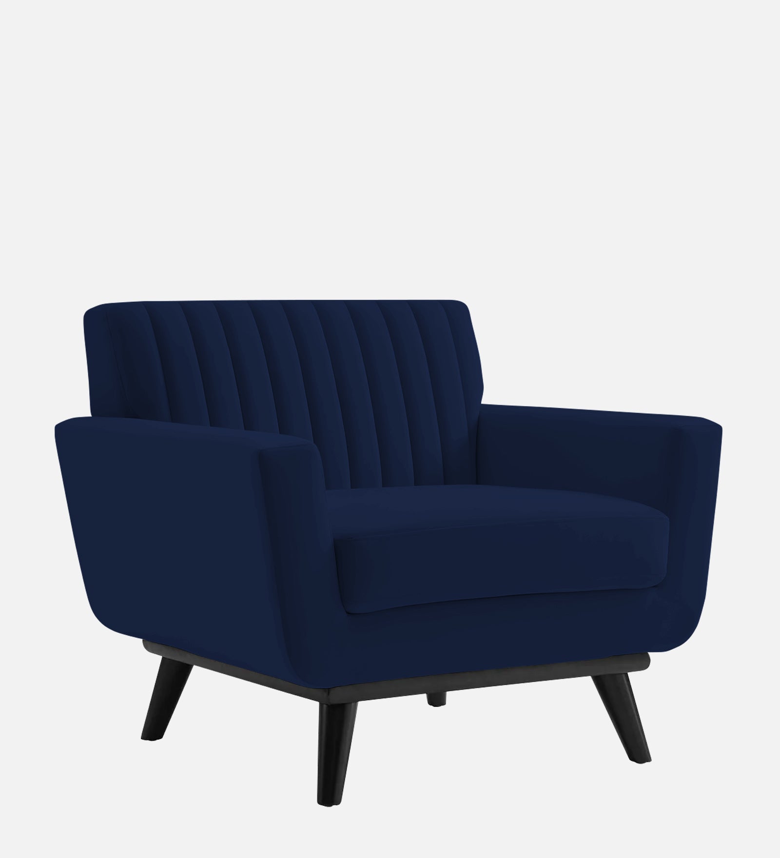 Tucker Velvet 1 Seater Sofa In Indigo Blue Colour - Febonic Living