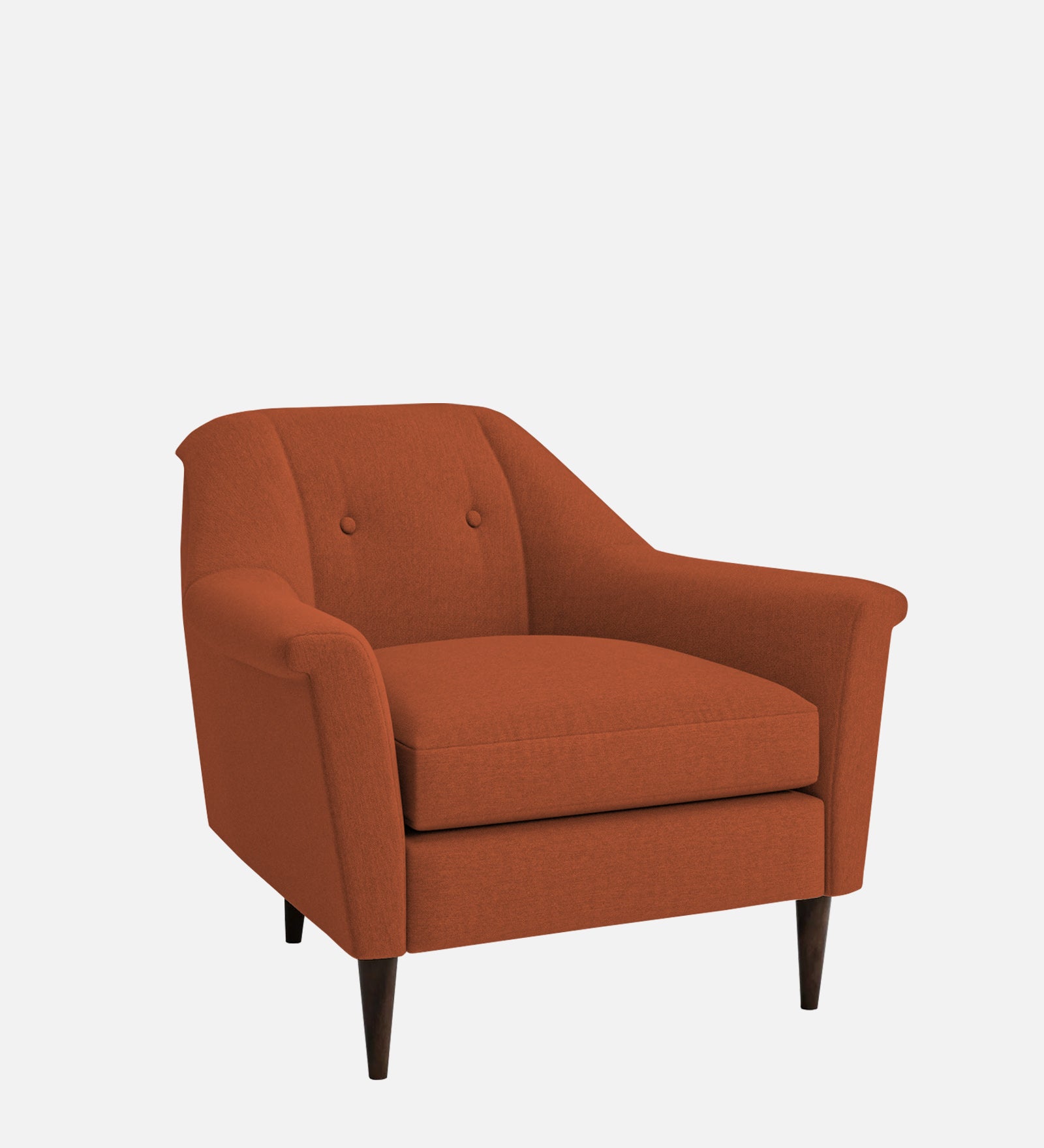Homer Fabric 1 Seater Sofa In Royal Orange Colour - Febonic Living