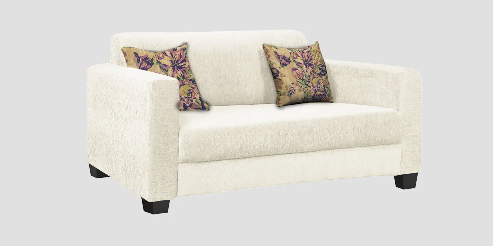 Lipu Fabric 2 Seater Sofa In Ivory Cream Colour Febonic Living