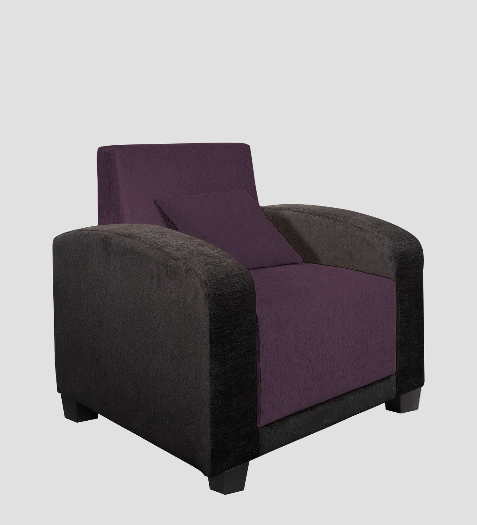 Alex Fabric 1 Seater Sofa In Greek Purple Colour - Febonic Living