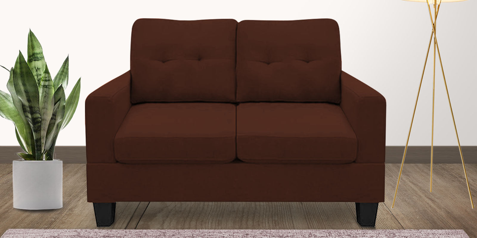 Thomas Fabric 2 Seater Sofa in Charcoal Grey Colour