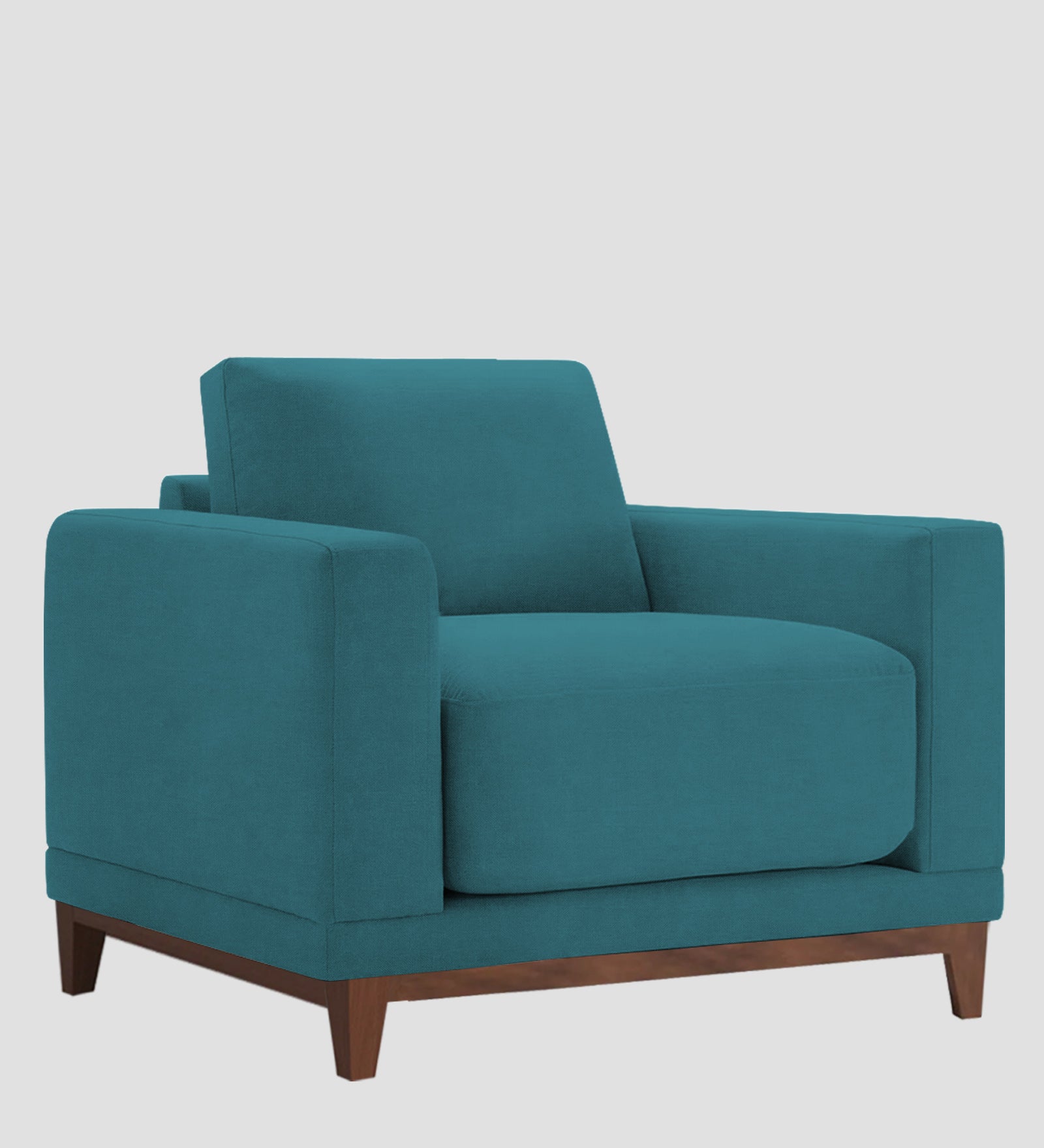 Esha Fabric 1 Seater Sofa In Water Blue Colour - Febonic Living