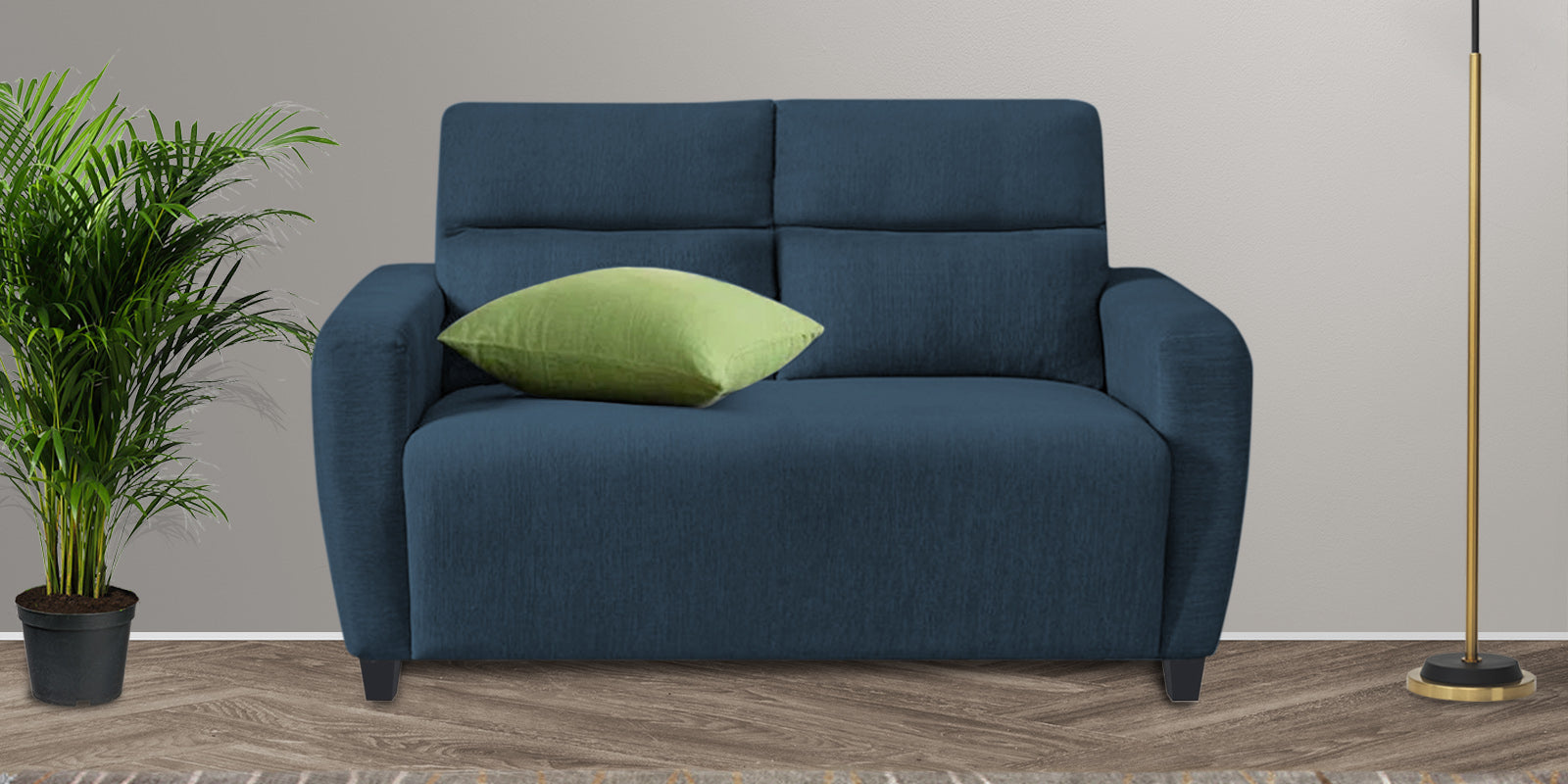 Bakadi Fabric 2 Seater Sofa In Light Blue Colour - Febonic Living