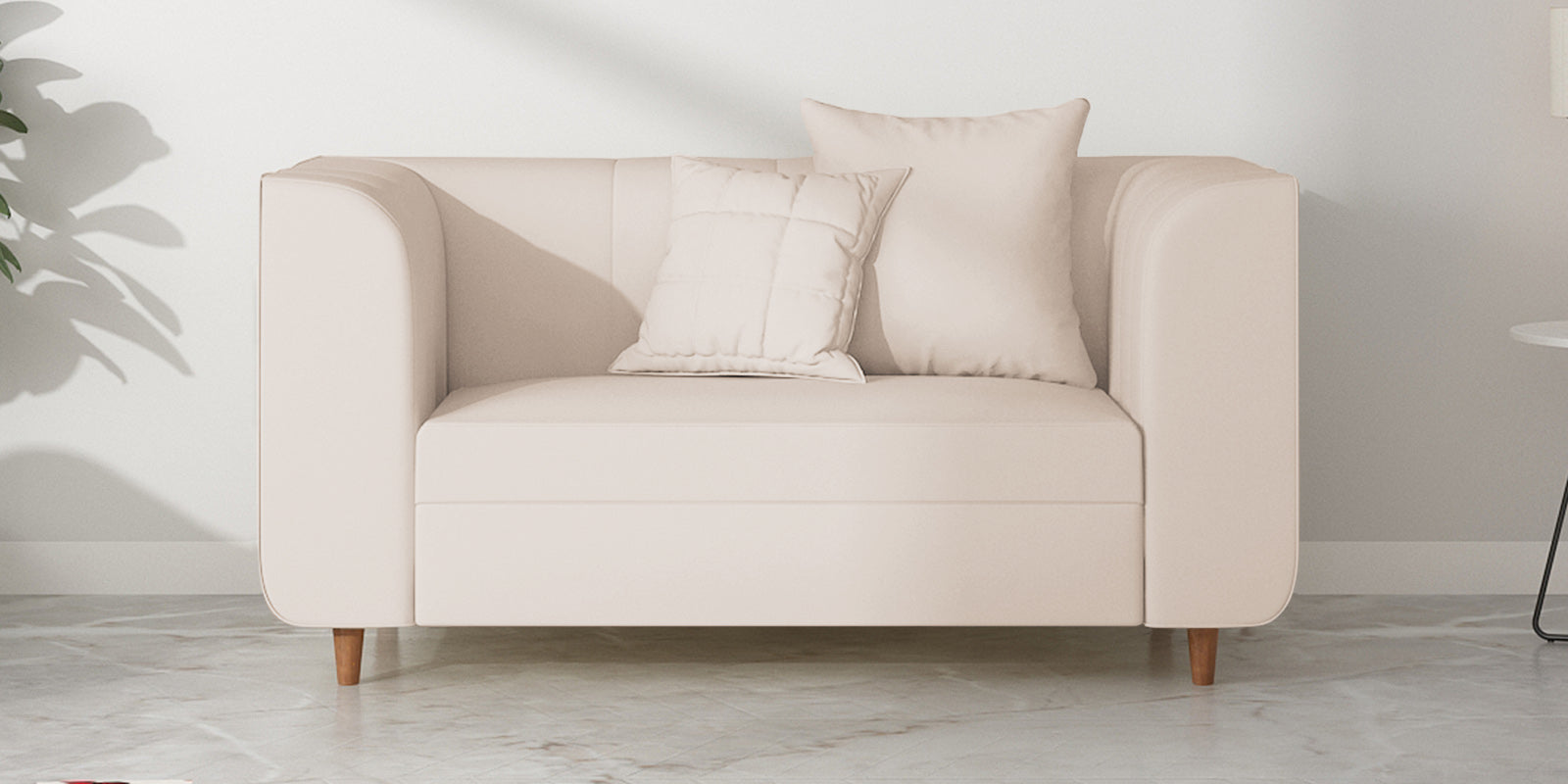 Sumo Velvet 2 Seater Sofa In Camel Beige Colour - Febonic Living
