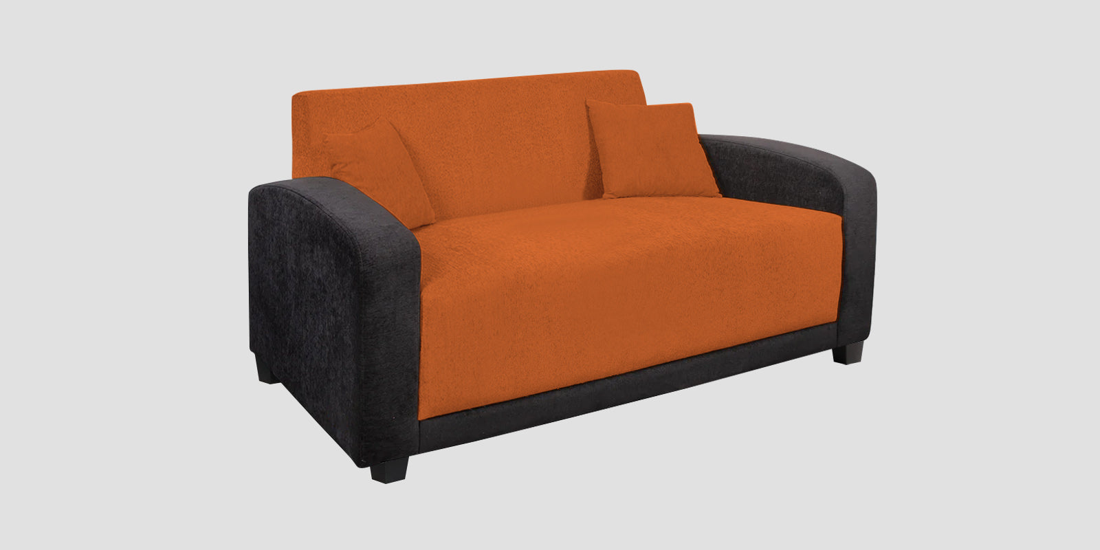 Alex Fabric 2 Seater Sofa In Vivid Orange Colour - Febonic Living
