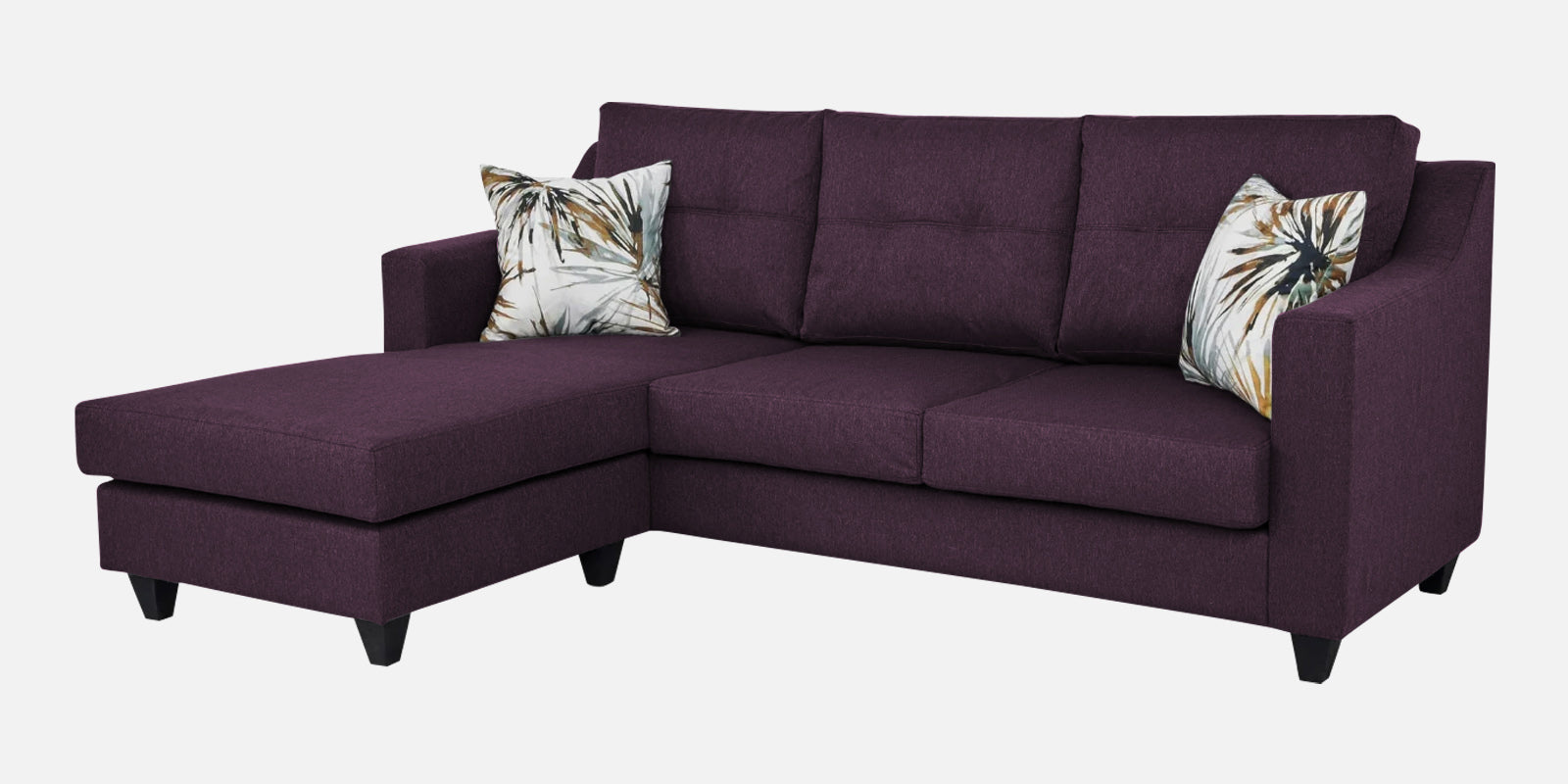 Welly Fabric RHS Sectional Sofa (2+Lounger) In Greek Purple Colour - Febonic Living