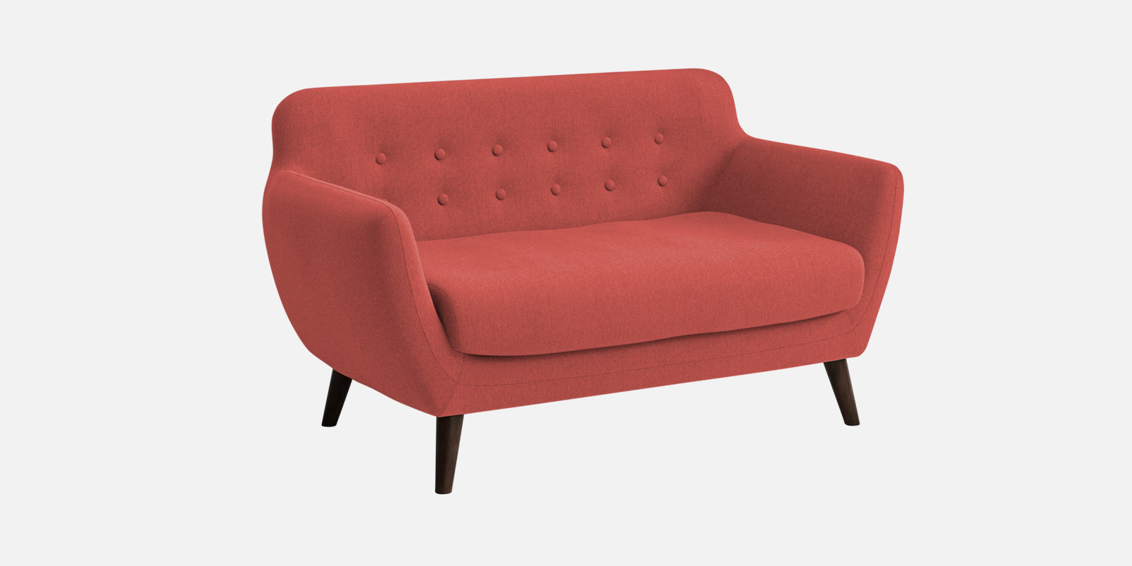 Goofy Fabric 2 Seater Sofa In Salmon Pink Colour - Febonic Living