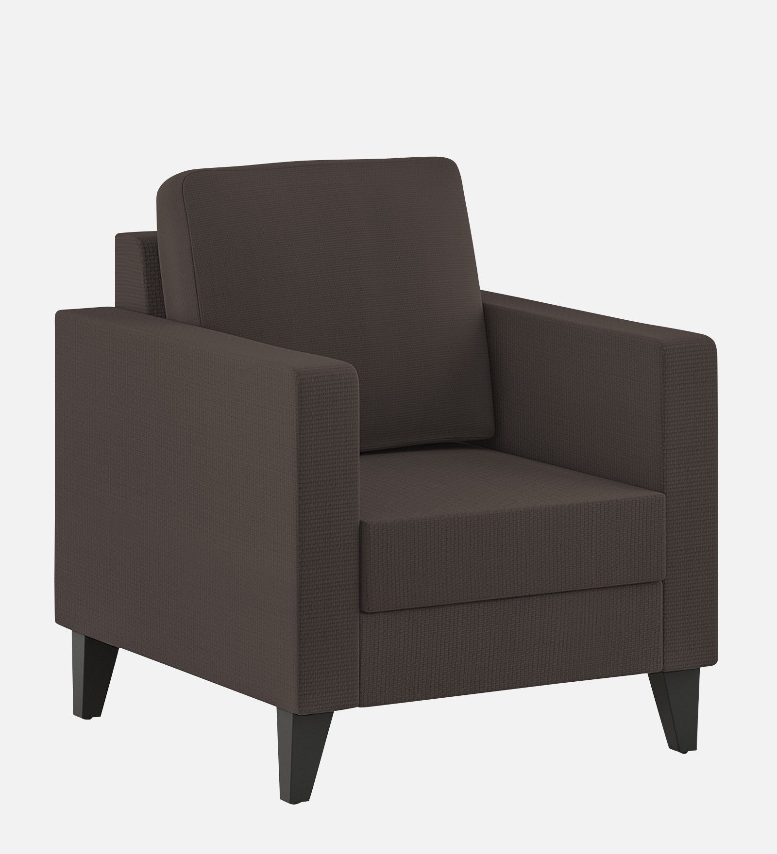 Nori Fabric 1 Seater Sofa In Caspa Brown Colour - Febonic Living