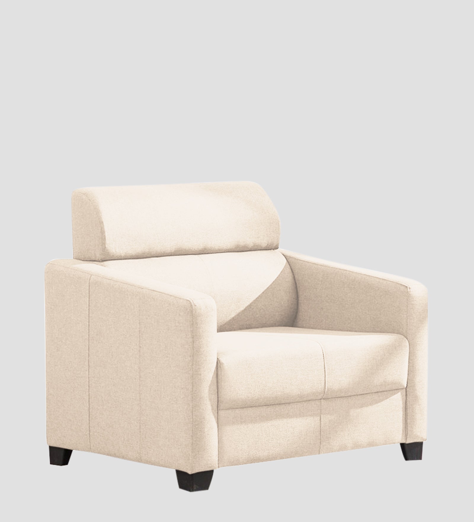 Devo Fabric 1 Seater Sofa In Woom Beige Colour - Febonic Living