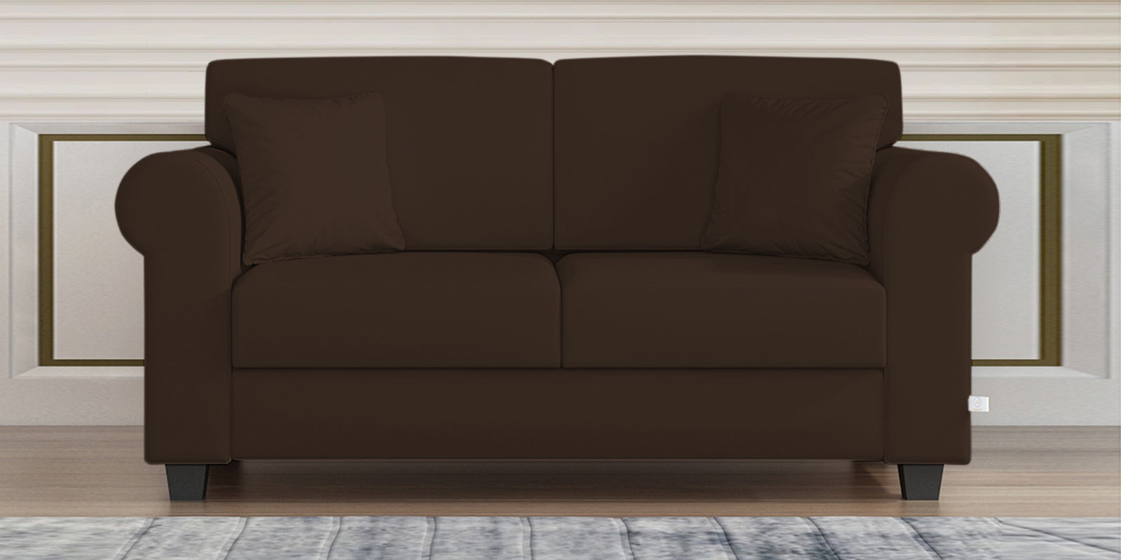 Numonk Velvet 2 Seater Sofa In Chocolate Brown Colour - Febonic Living