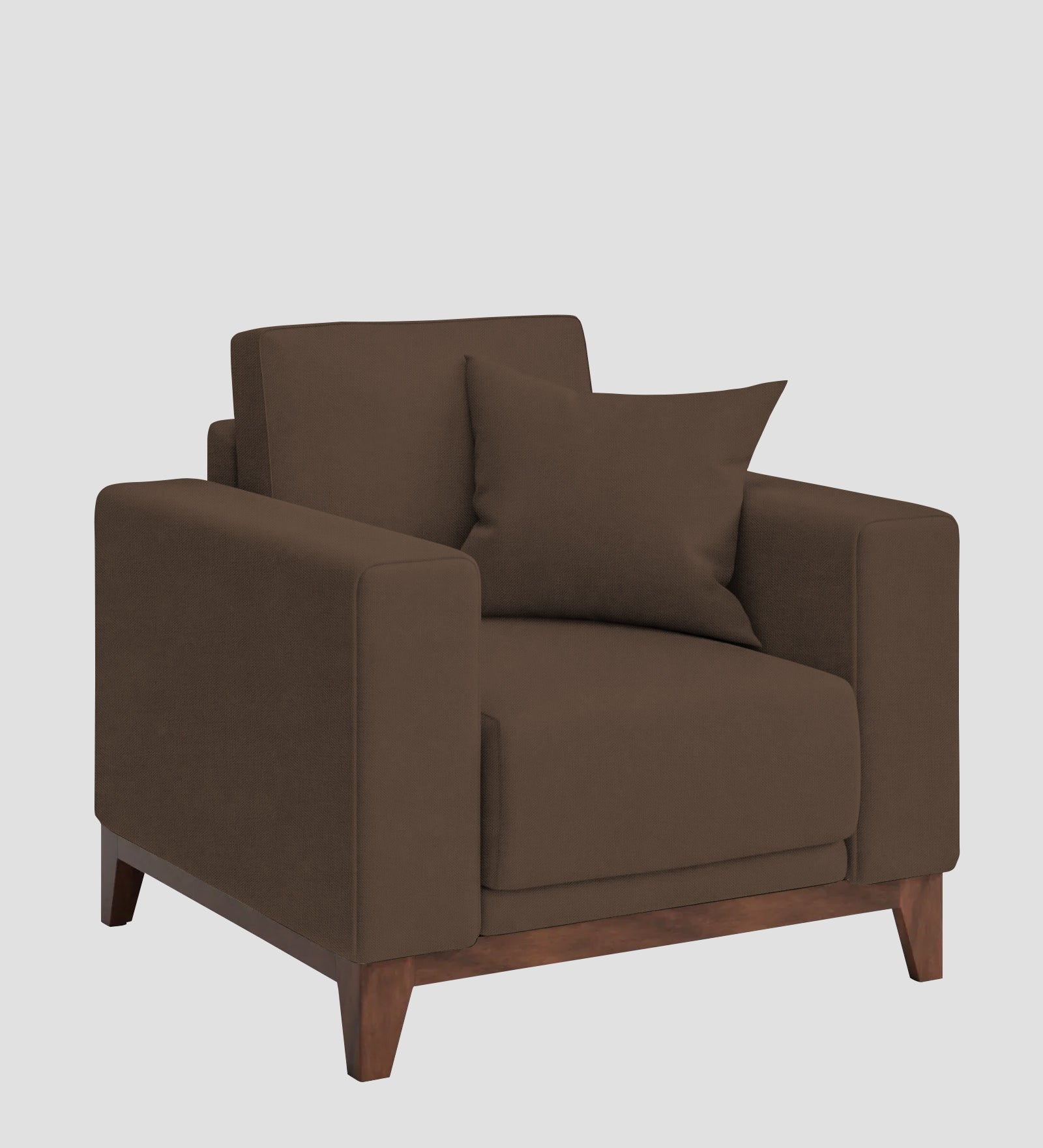 Luca Fabric 1 Seater Sofa In Rosy Brown Colour - Febonic Living
