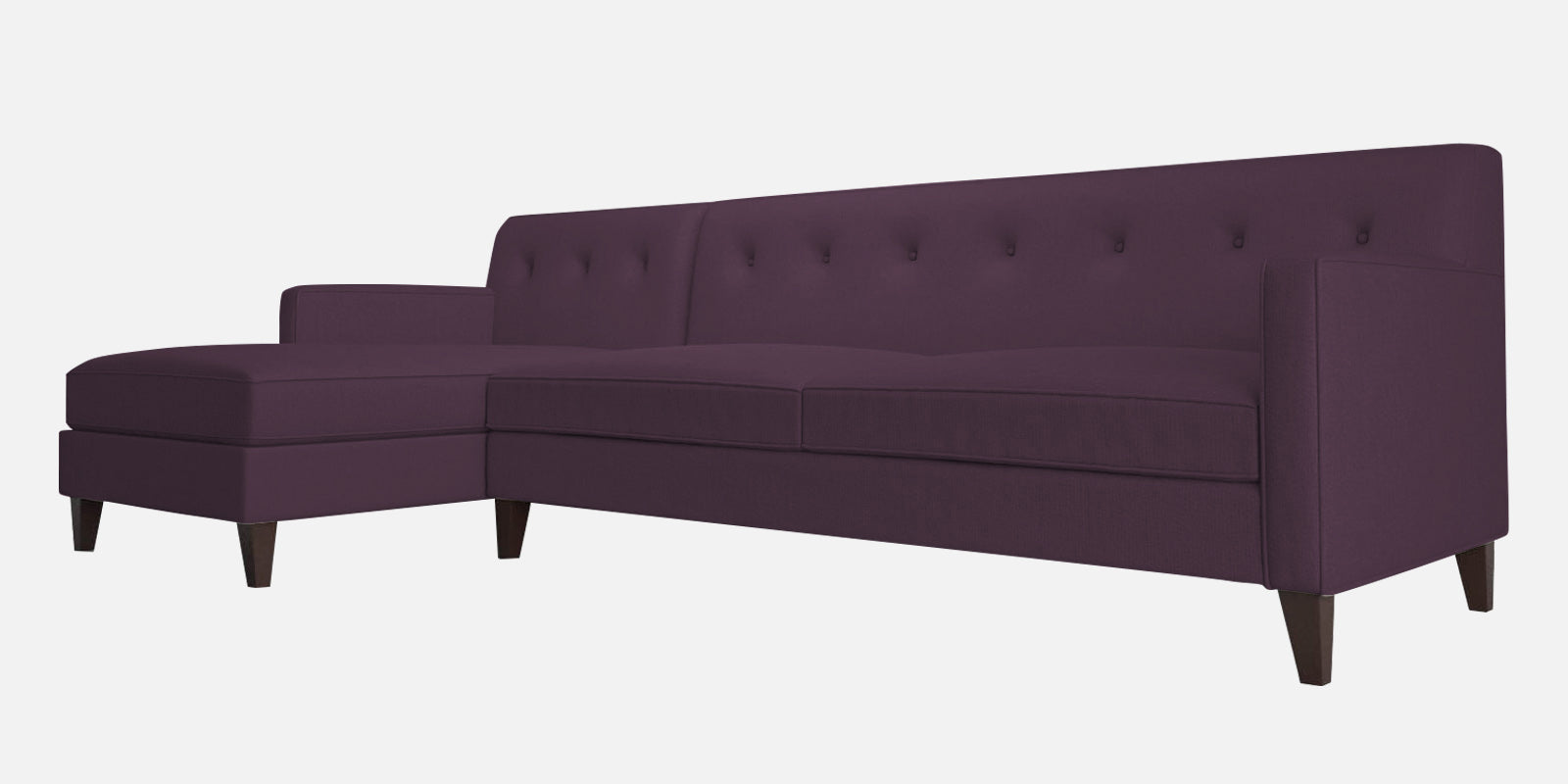 Miller Fabric RHS Sectional Sofa (3+Lounger) In Greek Purple Colour - Febonic Living