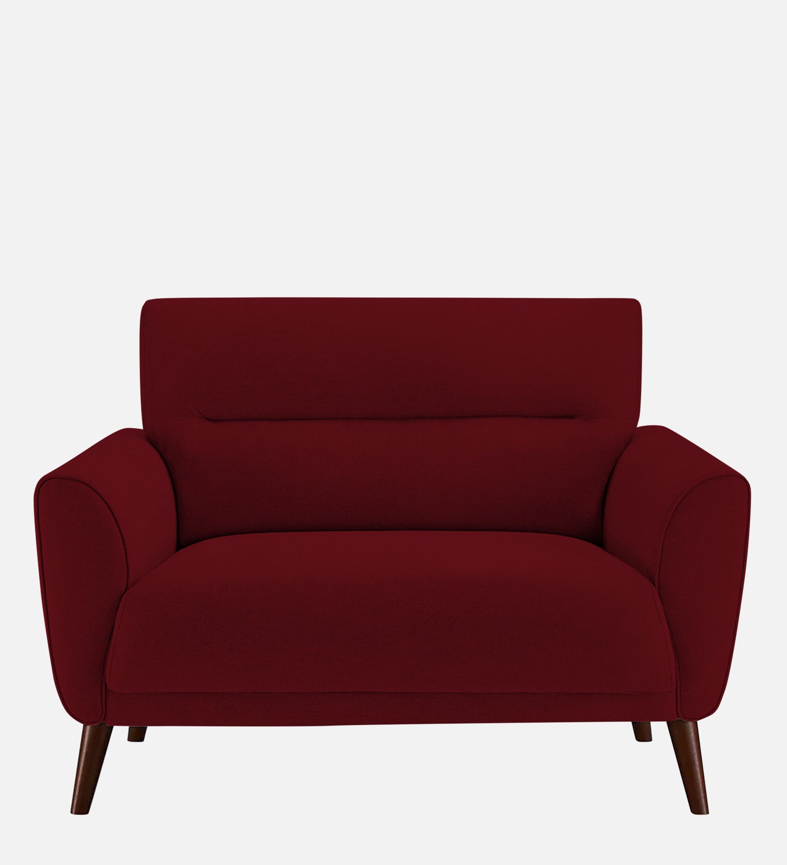 Castro Fabric 1 Seater Sofa In Ruby Red Colour - Febonic Living
