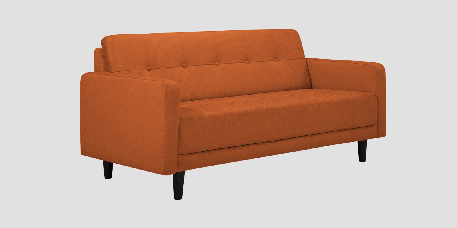 Noha Fabric 2 Seater Sofa In Vivid Orange Colour - Febonic Living