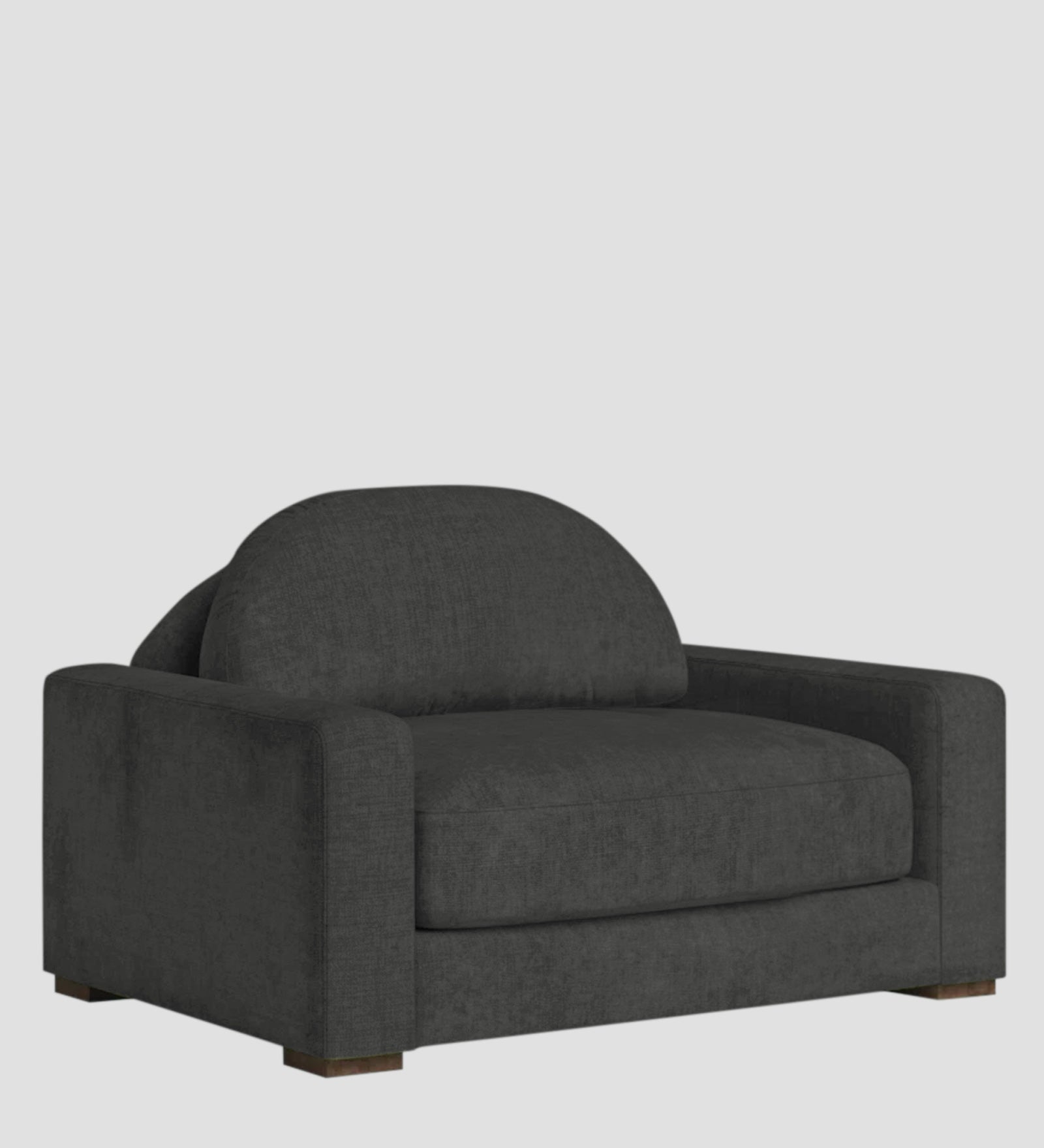 Dara Fabric 1 Seater Sofa In Charcoal Grey Colour - Febonic Living