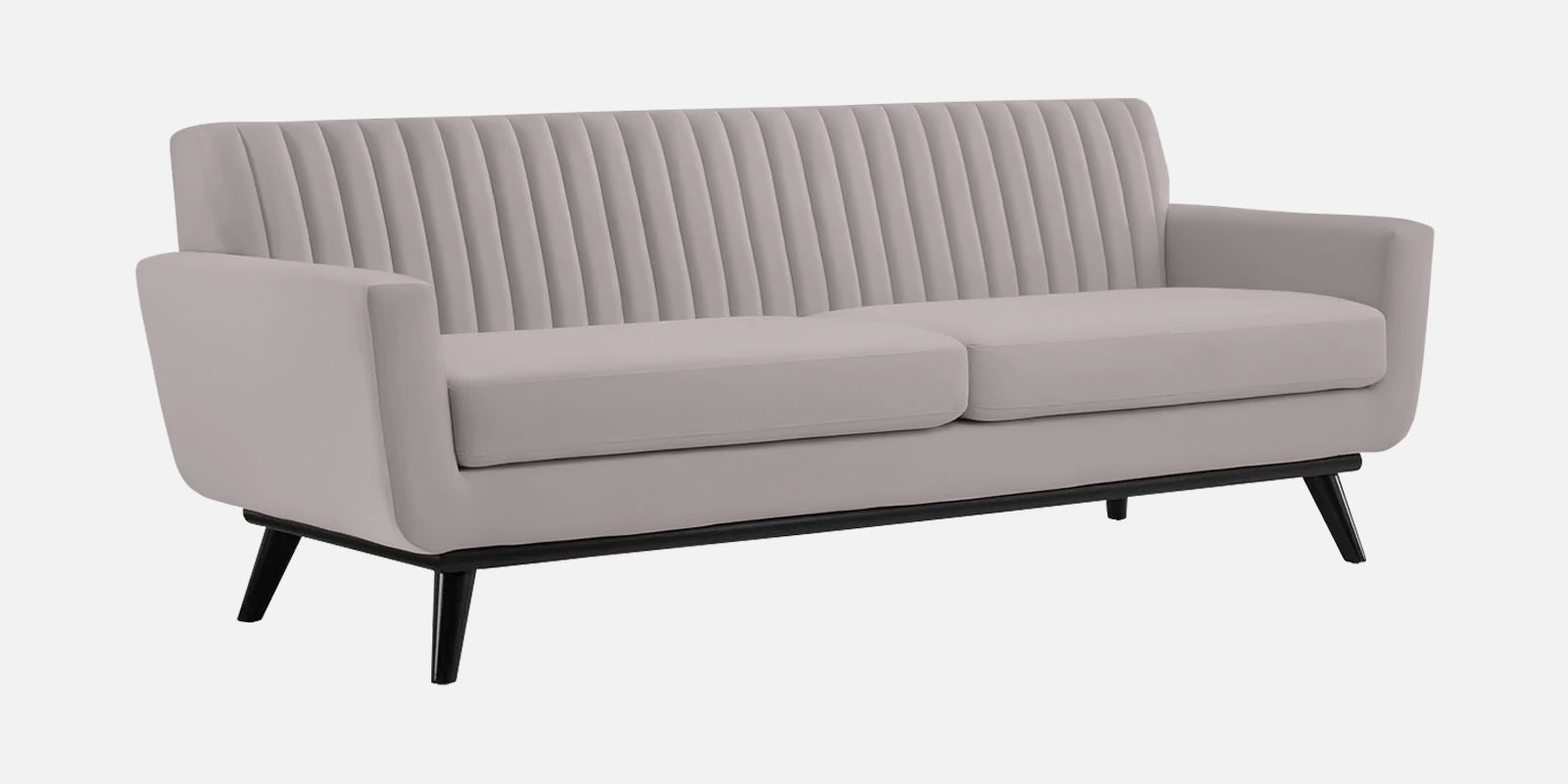 Tucker Velvet 3 Seater Sofa In Pearl Grey Colour - Febonic Living