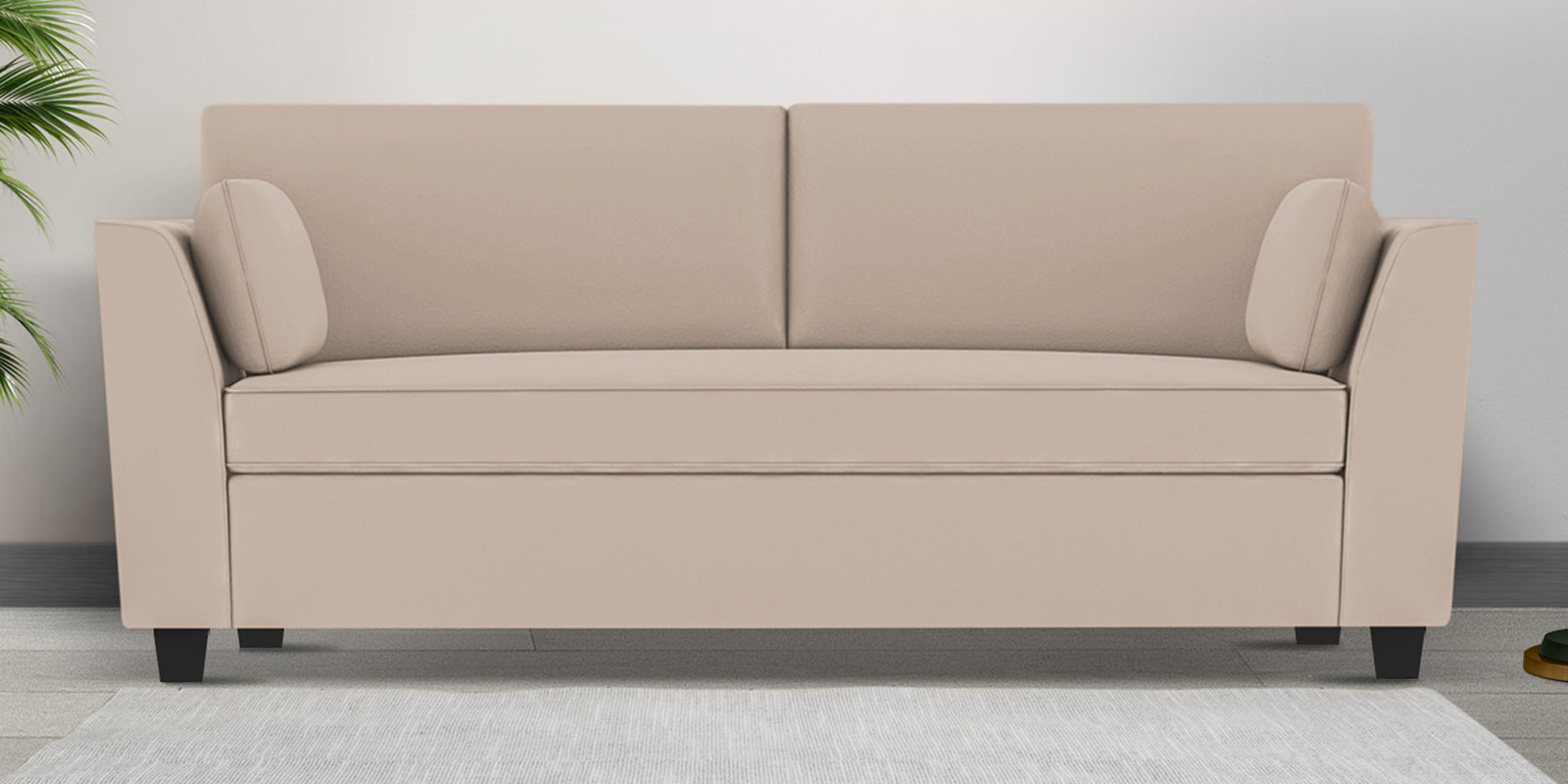 Bristo Velvet 3 Seater Sofa in Camel Beige Colour