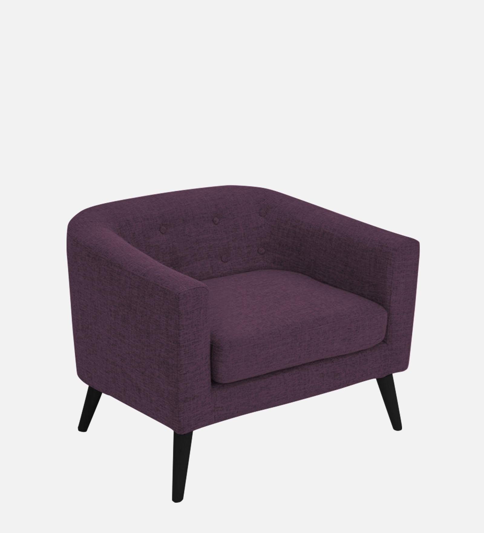 Casper Fabric 1 Seater Sofa In Greek Purple Colour - Febonic Living