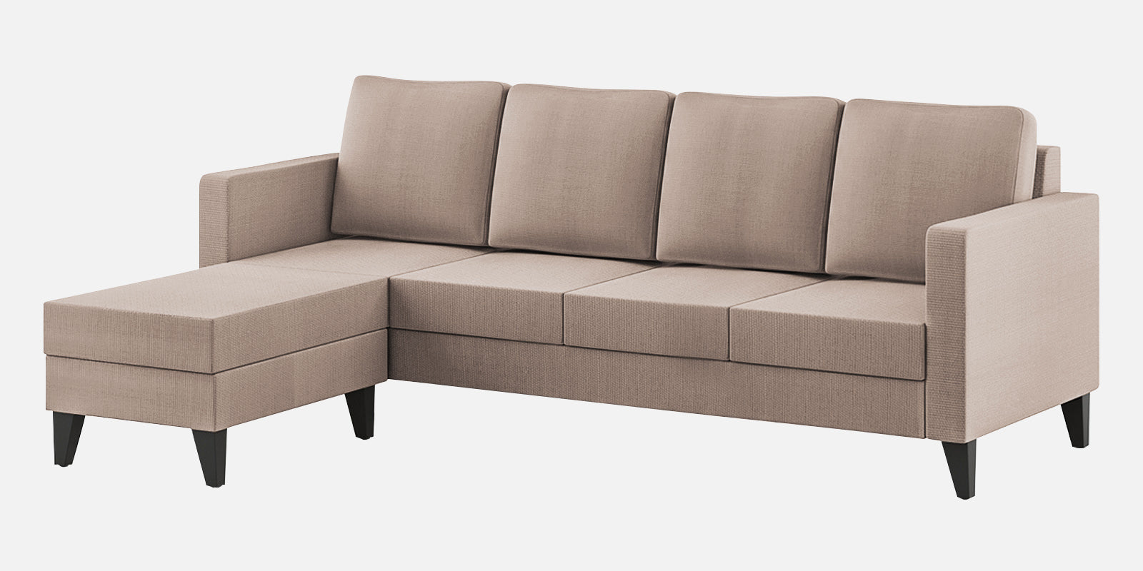 Nori Fabric RHS Sectional Sofa (3+Lounger) In Kadhi Beige Colour - Febonic Living