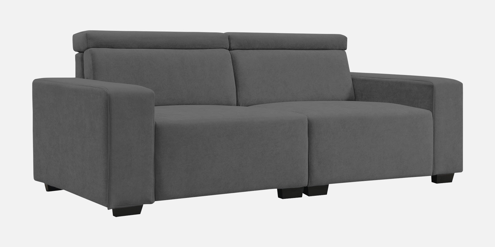 Hiro Fabric 2 Seater Sofa In Pure Grey Colour - Febonic Living