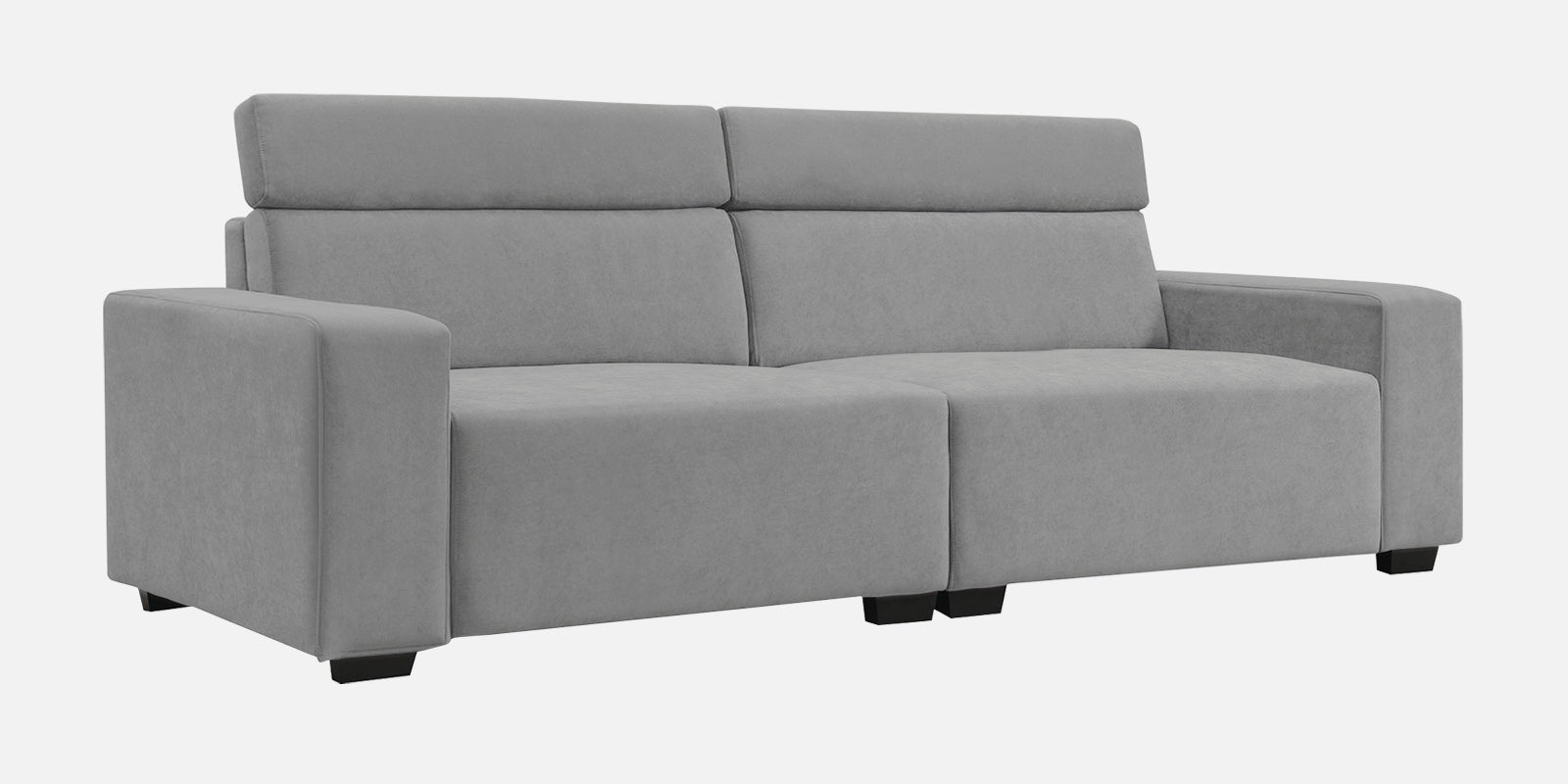 Hiro Fabric 3 Seater Sofa In Smoke Grey Colour - Febonic Living