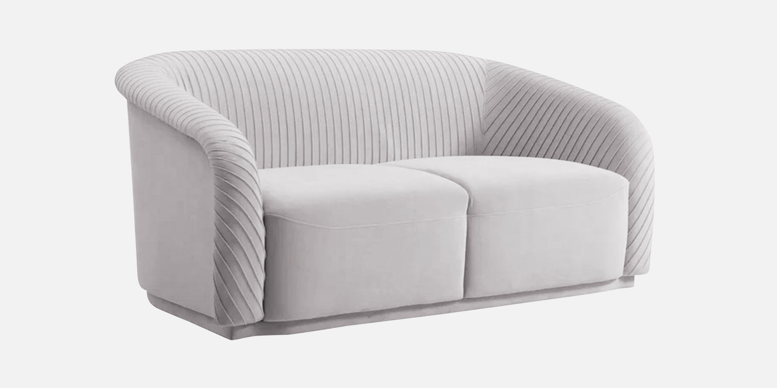 Yara Velvet Fabric 2 Seater Sofa In Concrete Grey Colour - Febonic Living