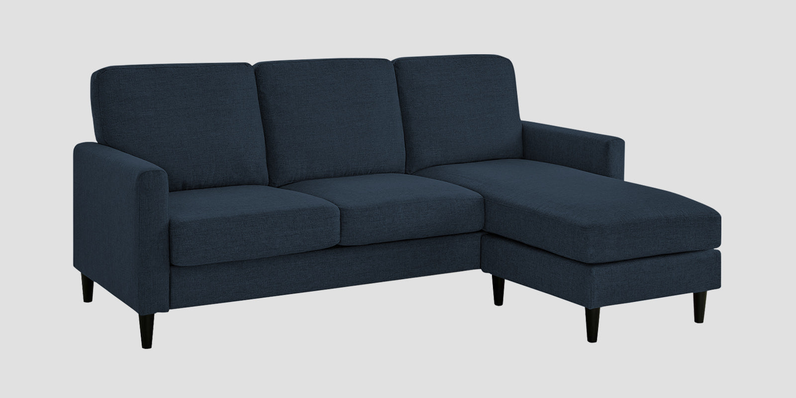 Romie Fabric LHS Sectional Sofa (2+Lounger) In Denim Blue Colour - Febonic Living