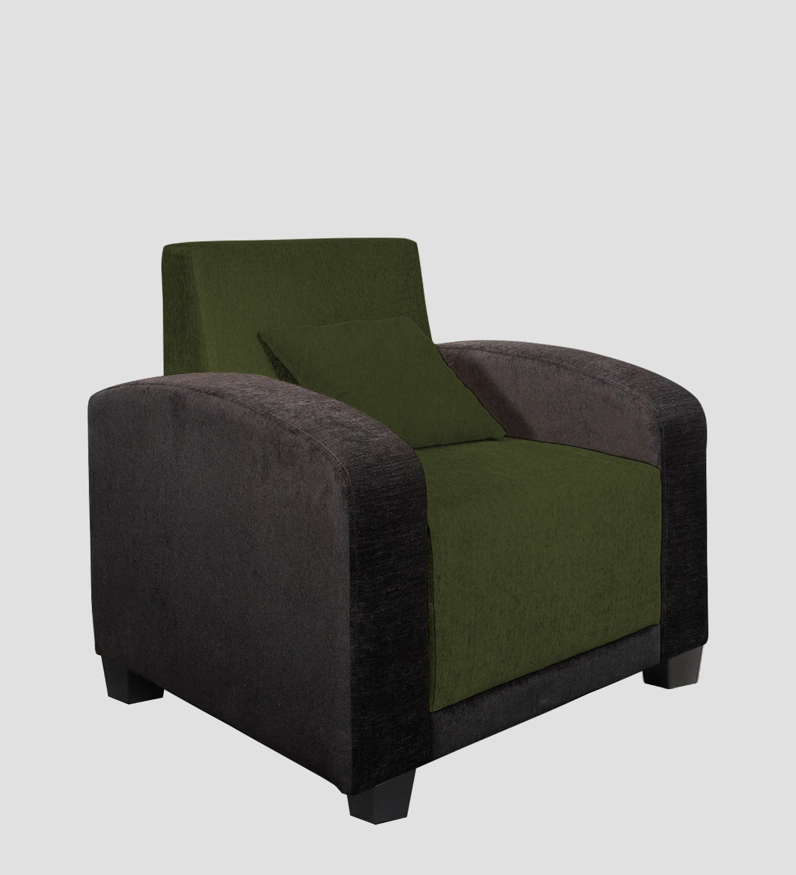 Alex Fabric 1 Seater Sofa In Olive Green Colour - Febonic Living
