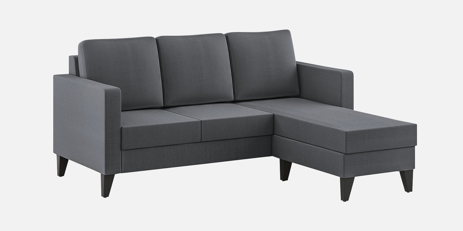 Nori Fabric LHS Sectional Sofa (2+Lounger) In Maba Grey Colour - Febonic Living