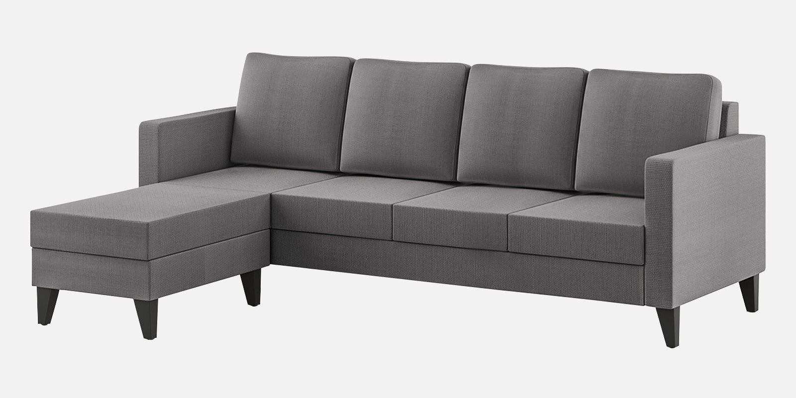 Nori Fabric RHS Sectional Sofa (3+Lounger) In Sudo Grey Colour - Febonic Living
