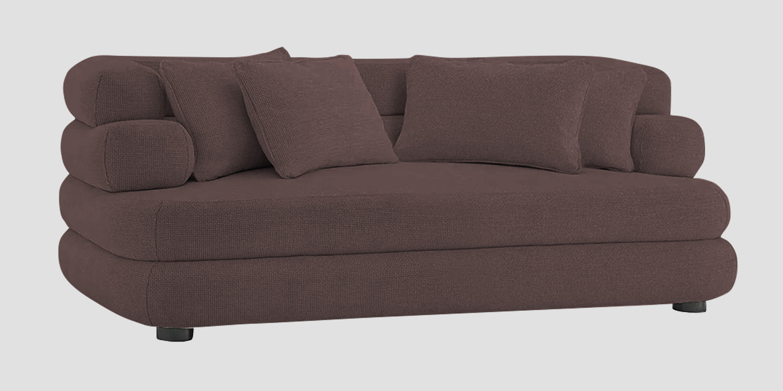 Wener Fabric 2 Seater Sofa In Night Brown Colour
