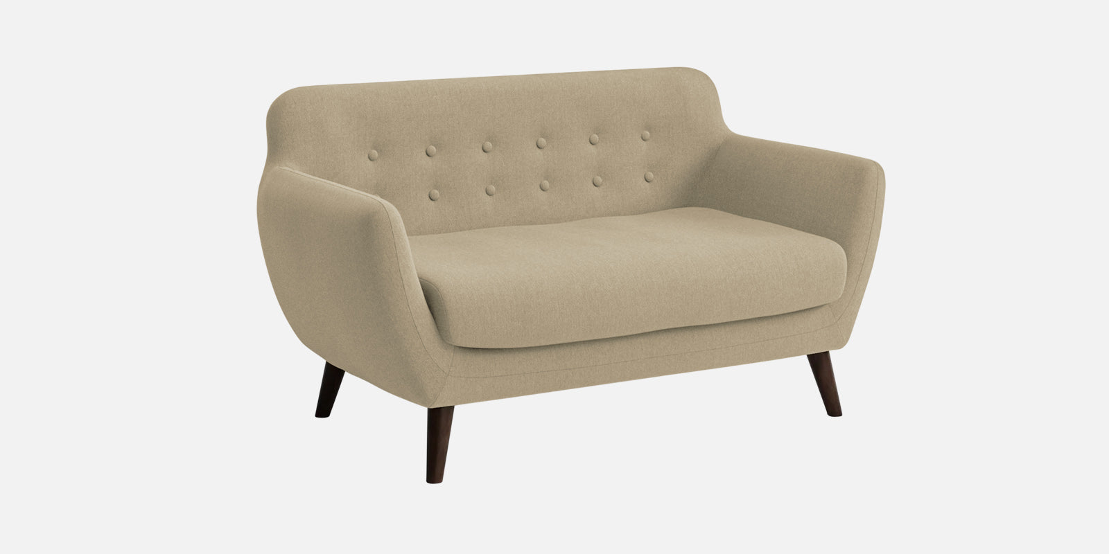Goofy Fabric 2 Seater Sofa In Honey Beige Colour - Febonic Living