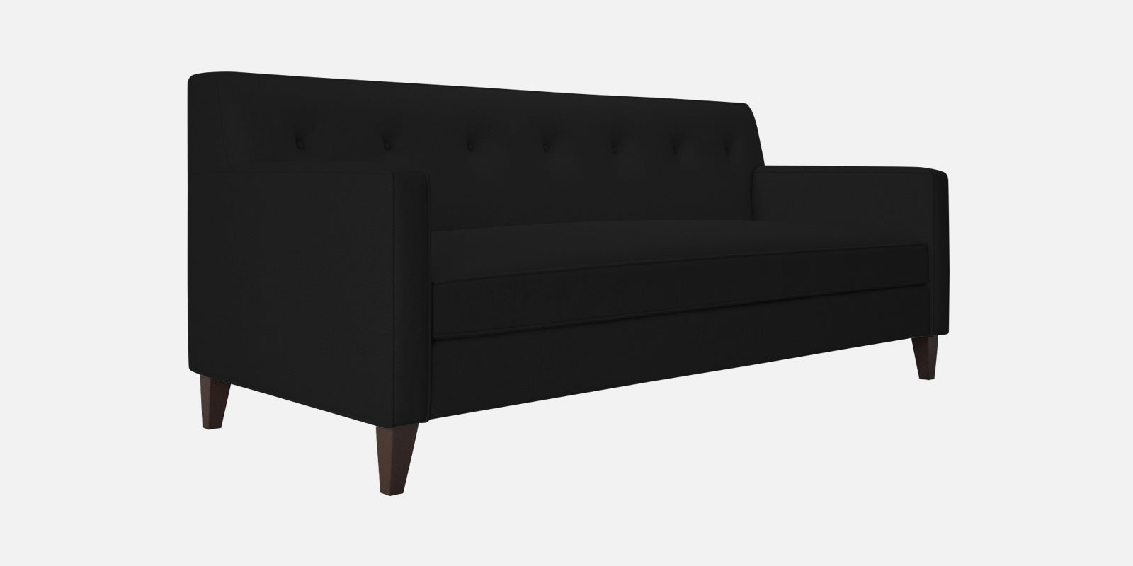 Miller Fabric 3 Seater Sofa In Zed Black Colour - Febonic Living