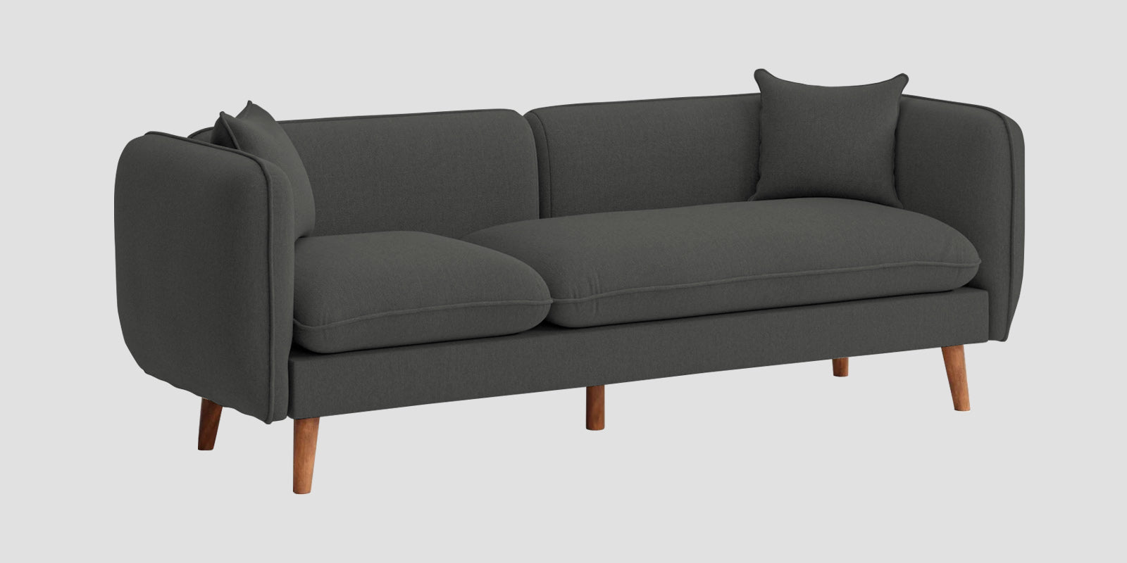 Reva Fabric 3 Seater Sofa In Stone Grey Colour - Febonic Living
