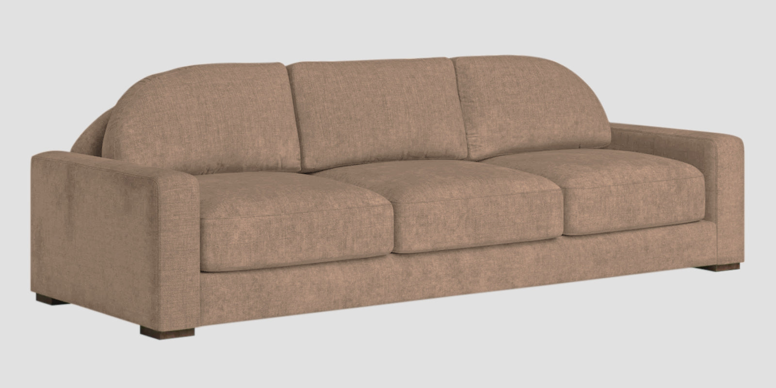 Dara Fabric 3 Seater Sofa In Cookie Beige Colour
