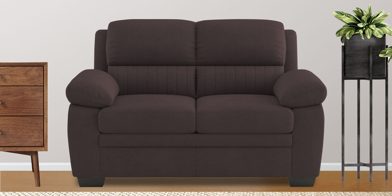 Miranda Velvet 2 Seater Sofa In Mocha Brown Colour - Febonic Living