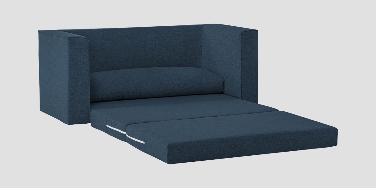 Kenia Fabric 3 Seater Foldable Sofa Cum Bed In Light Blue Colour - Febonic Living