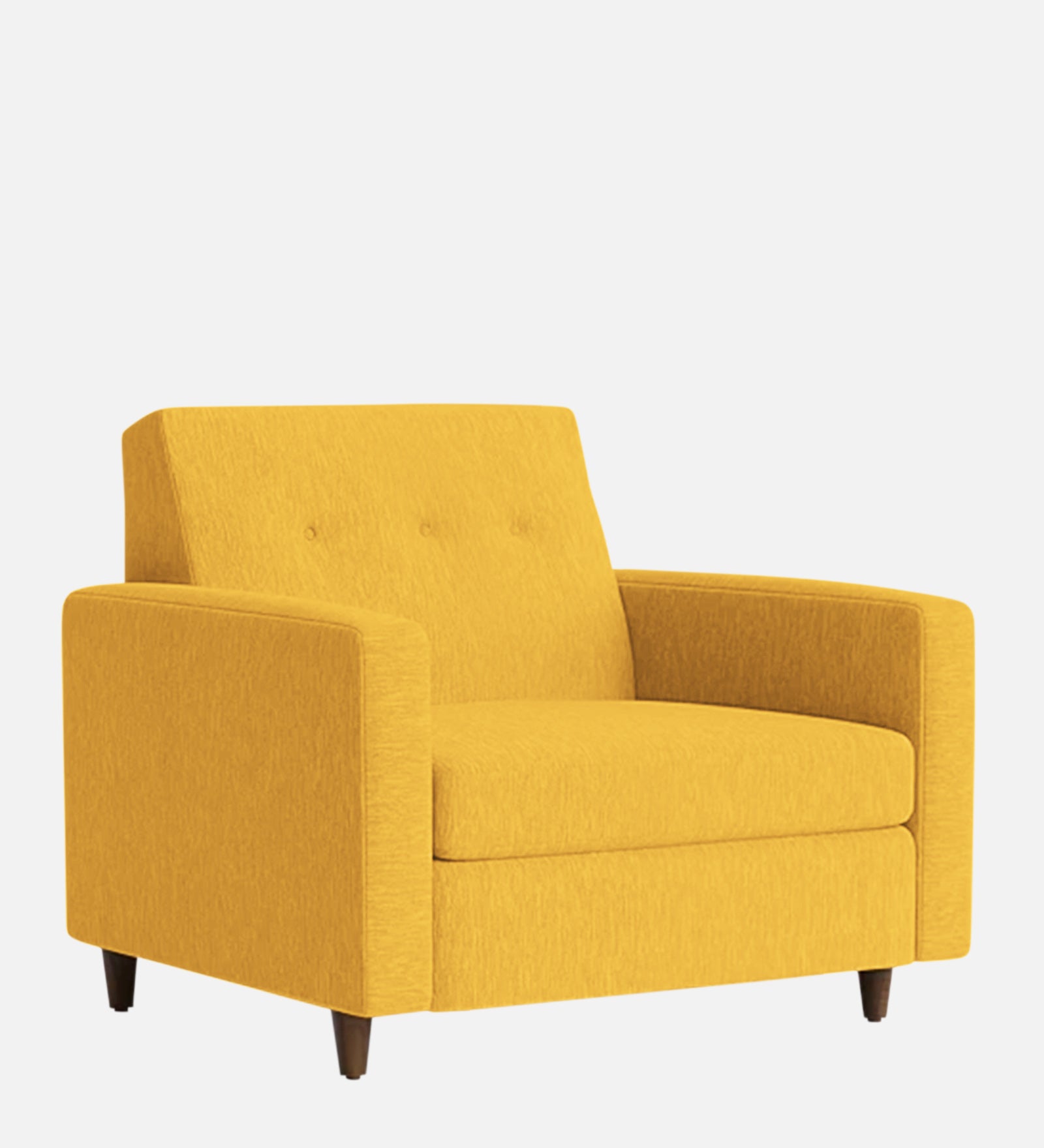 Timon Fabric 1 Seater Sofa In Bold Yellow Colour - Febonic Living