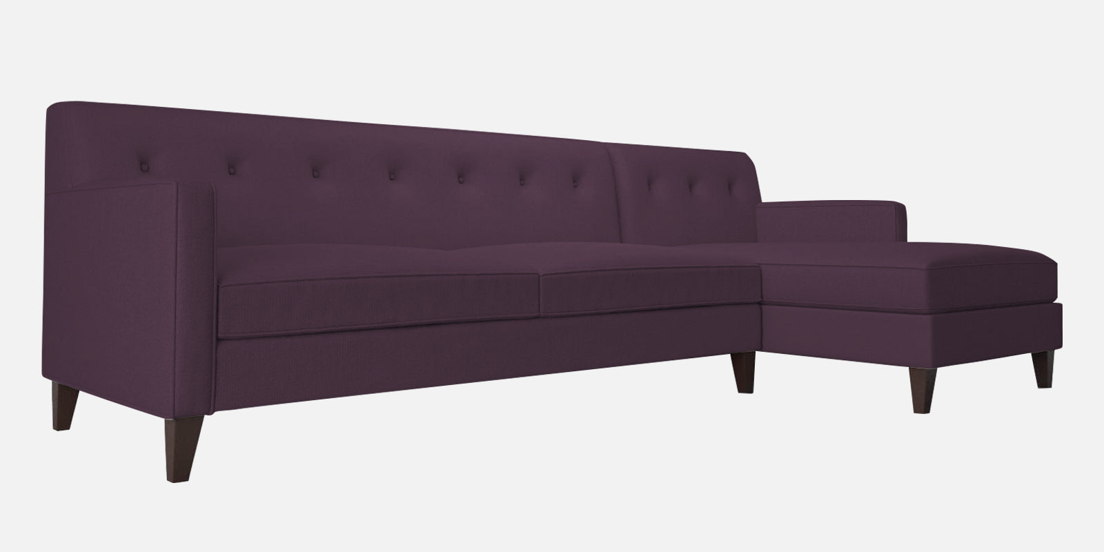 Miller Fabric LHS Sectional Sofa (3+Lounger) In Greek Purple Colour - Febonic Living