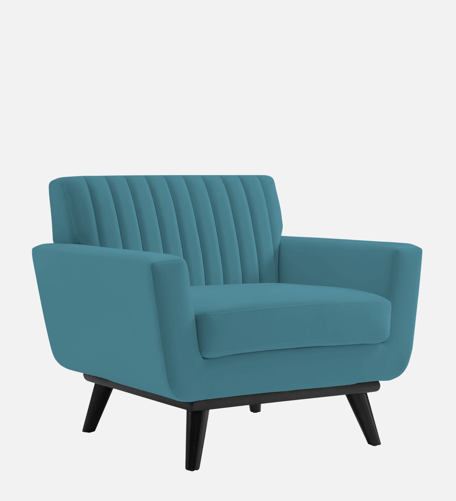 Tucker Velvet 1 Seater Sofa In Aqua Blue Colour - Febonic Living