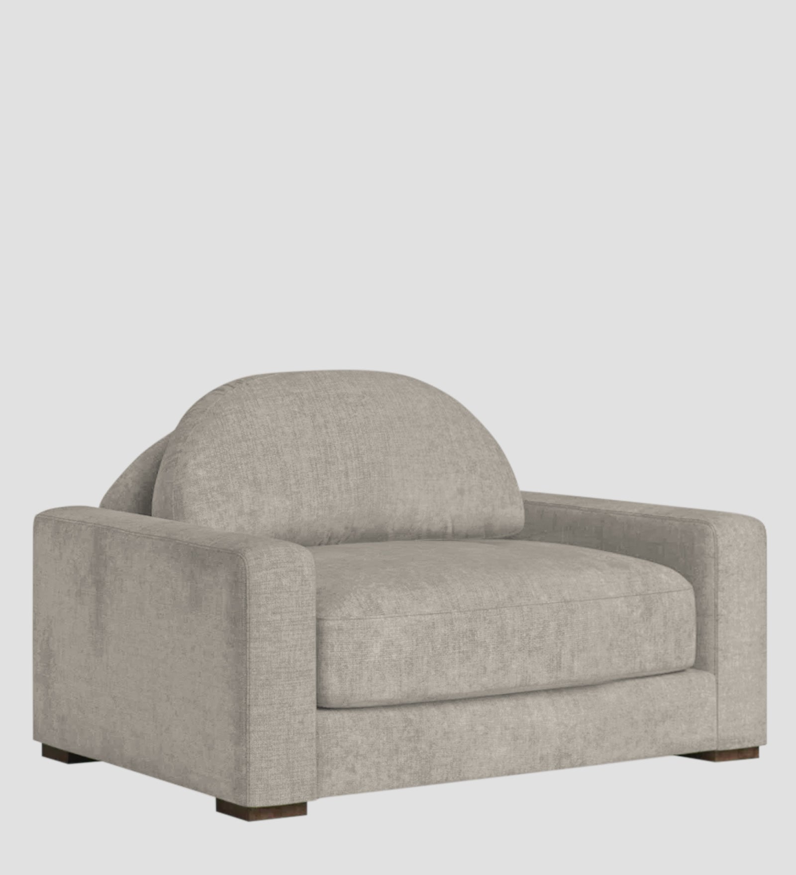 Dara Fabric 1 Seater Sofa In Ash Grey Colour - Febonic Living