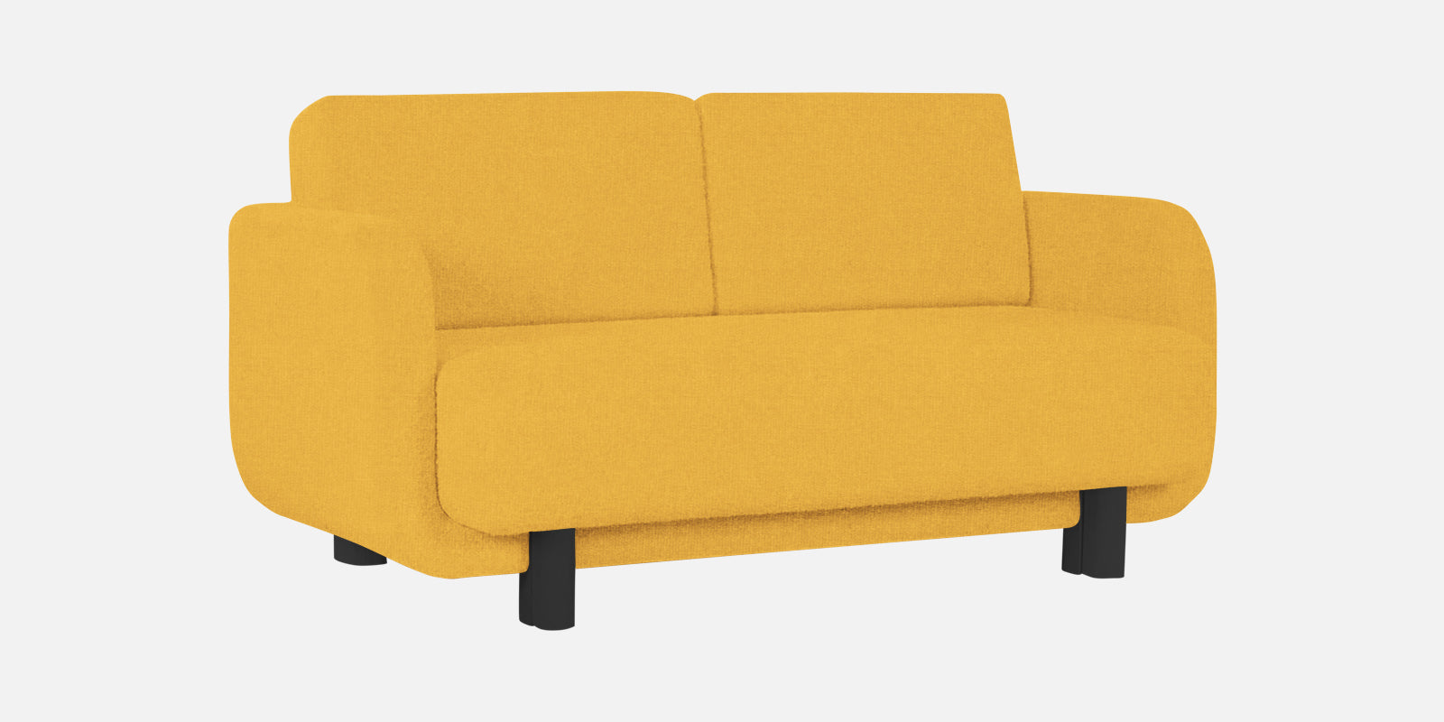 Varu Fabric 2 Seater Sofa In Bold Yellow Colour - Febonic Living